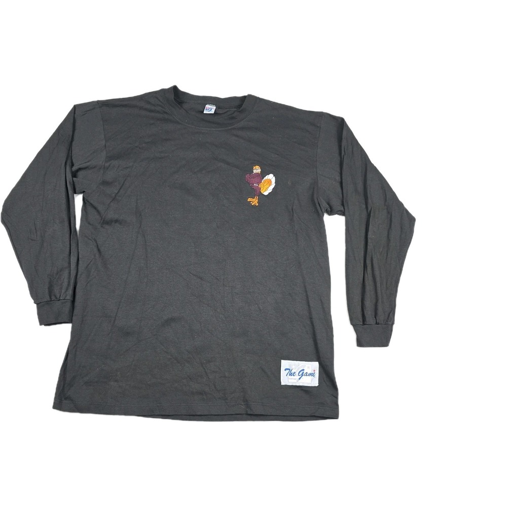 Virginia Tech Hokies The Game Vintage Mascot Shirt Black‎ Men's Size Large
